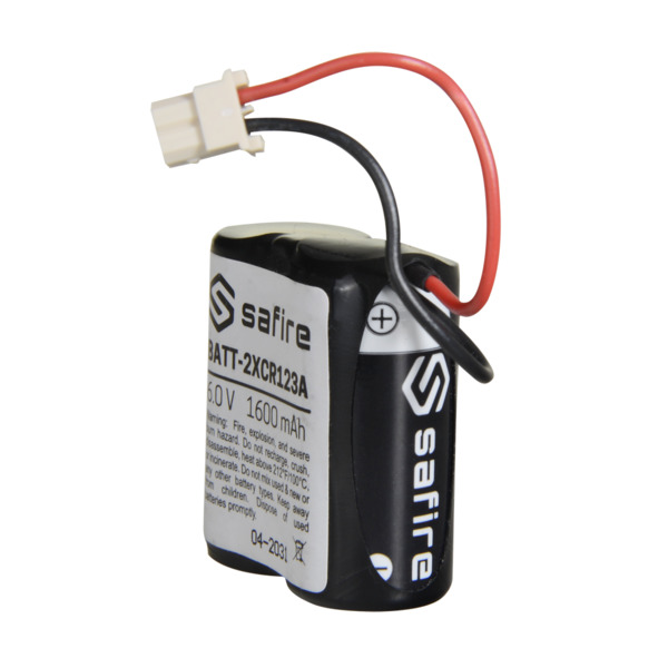 SAFIRE BATT-2XCR123A Safire - Pack de pilas CR123A / CR17345 / 5018LC - En retráctil con conector Molex 5284 - Voltaje 6 V / Lit