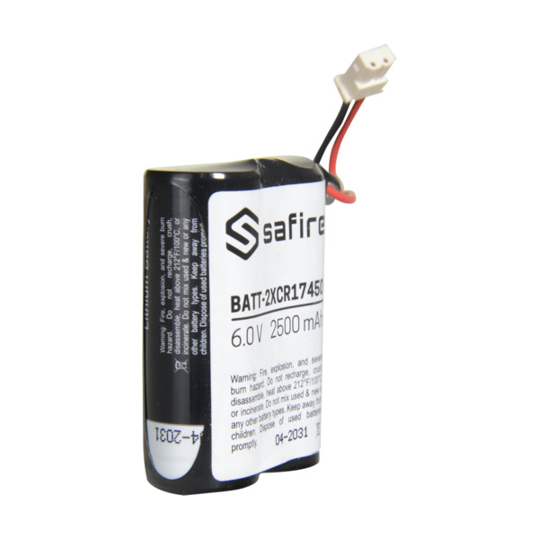 SAFIRE BATT-2XCR17450 Safire - Pack de pilas CR17450 / 4/5A / CR8L - En retráctil con conector Molex 5284 - Voltaje 6 V / Litio (3)