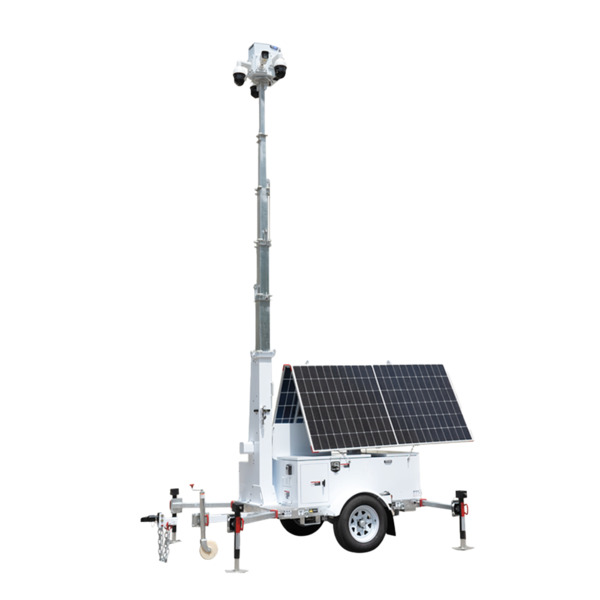 SAFIRE BIG-BL2P-G9EHSST Trailer de alimentación autónoma para CCTV  - Panel solar de 2x600W - Batería Litio LiFePo 12000Wh - Más (1)