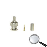 SAFIRE CON100 Conector - BNC para crimpar - Compatible con RG59 - 25 mm (Fo) - 10 mm (An) - 5 g (2)