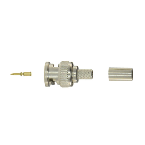SAFIRE CON100 Conector - BNC para crimpar - Compatible con RG59 - 25 mm (Fo) - 10 mm (An) - 5 g (3)