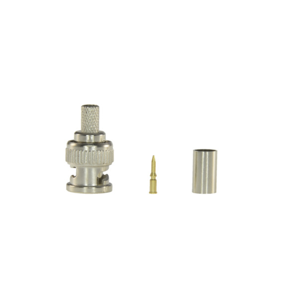 SAFIRE CON100 Conector - BNC para crimpar - Compatible con RG59 - 25 mm (Fo) - 10 mm (An) - 5 g (1)