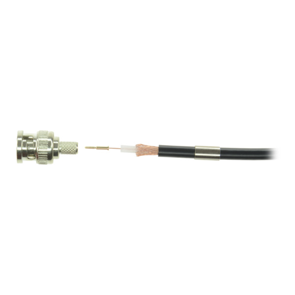 SAFIRE CON100HD Conector para alta definición SAFIRE - BNC para crimpar - Compatible con RG59 HD - 25 mm (Fo) - 10 mm (An) - 5 g (1)