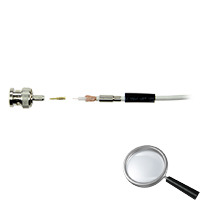 SAFIRE CON110 Conector SAFIRE - BNC para crimpar - Compatible con Microcoaxial - 25 mm (Fo) - 10 mm (An) - 5 g (2)