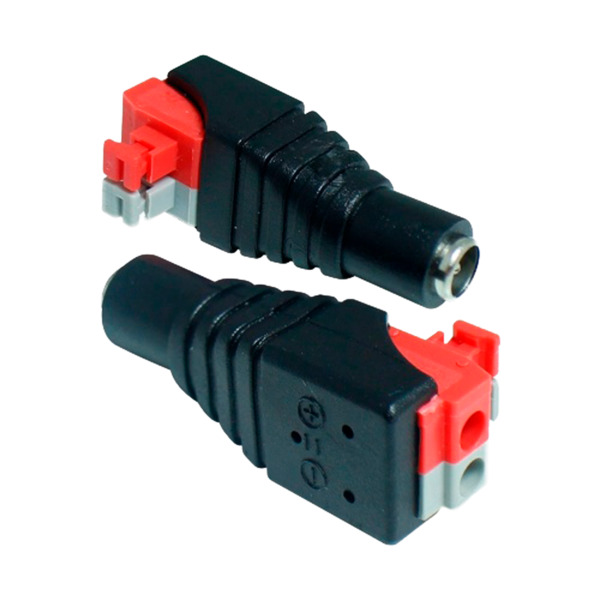 SAFIRE CON285A Safire - Conector DC hembra de fácil conexionado - Salida +/ de 2 terminales - 36 mm (Fo) - 13 mm (An) - 5 g (1)