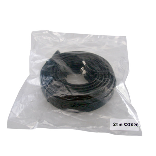 SAFIRE COX20 Cable combinado RG59 + DC - Conector BNC - 20 metros - Vídeo - Alimentación - Bajas pérdidas (1)