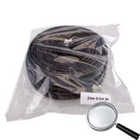 SAFIRE COX30 Cable combinado RG59 + DC - Conector BNC - 30 metros - Vídeo - Alimentación - Bajas pérdidas (2)