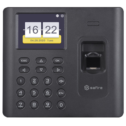 Comprar SAFIRE SF-AC3012KEMD-IPW Control de presencia - Huella, tarjeta EM y PIN - 3.000 usuarios | 100.000 registros - TCP/IP, WiFi, USB y modos de presencia - 2.8" TFT - Safire Control Center