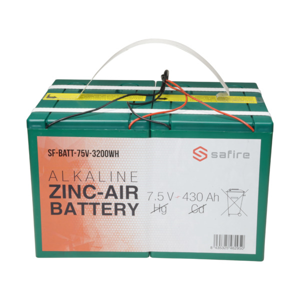 SAFIRE SF-BATT-75V-3200WH Batería zinc-aire - Voltaje 7.5 V / Capacidad 3200 Wh - Triple conector DC: Jack, mini USB y mólex - L (9)