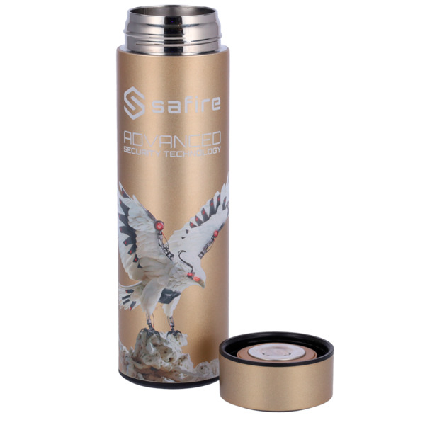 SAFIRE SF-BOTTLE-HAWK Safire - Botella - Color oro - Anillo de sellado - Acero inoxidable 304 (3)