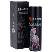 SAFIRE SF-BOTTLE-WOLF Safire - Botella - Color negro - Anillo de sellado - Acero inoxidable 304