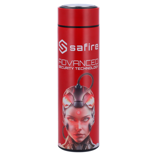 SAFIRE SF-BOTTLE-WOMAN Safire - Botella - Color rojo - Anillo de sellado - Acero inoxidable 304 (1)