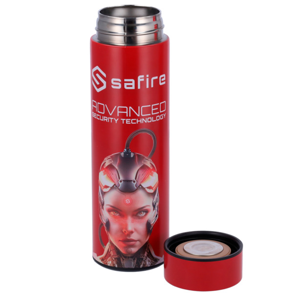 SAFIRE SF-BOTTLE-WOMAN Safire - Botella - Color rojo - Anillo de sellado - Acero inoxidable 304 (3)