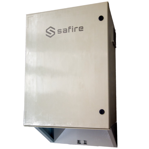 SAFIRE SF-BOX08220-BMS-IP55 Armario de poliéster carga rápida para farola - Diferencial, magnetotérmico y SPD - Dimensiones exte
