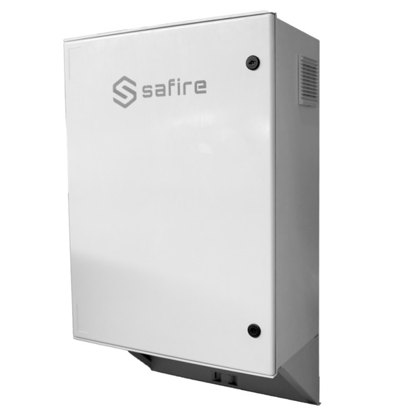 SAFIRE SF-BOX08SOL-BMS-IP55 Armario de poliéster carga rápida Solar - Magnetotérmico y SPD - Dimensiones exteriores 80x60x30cm -