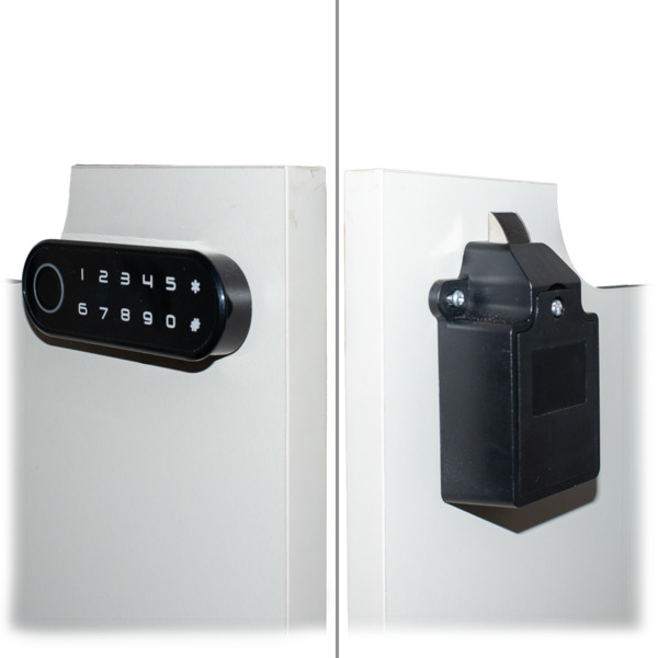 SAFIRE SF-CABINETLOCK-FK-PUBLIC Cerradura inteligente para taquillas - Identificación por huella o contraseña - Alimentación 4 x (9)