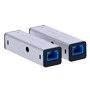 SAFIRE SF-MC-1GF-GE-3SM-SC Safire Kit de conversor de medios (2 unidades) - 1x Puerto Ethernet RJ45 - 1x Conector SC Simplex - G (2)