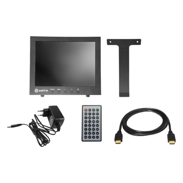 SAFIRE SF-MNT10BNC-XGA Monitor SAFIRE LED 10&quot; - Diseñado para videovigilancia - Formato 4:3 - VGA, HDMI, BNC loop y Audio - (1)