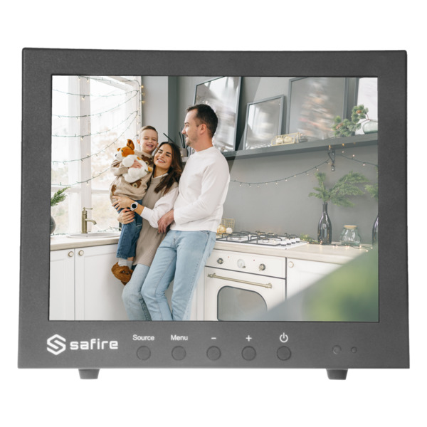 SAFIRE SF-MNT10BNC-XGA Monitor SAFIRE LED 10" - Diseñado para videovigilancia - Formato 4:3 - VGA, HDMI, BNC loop y Audio -