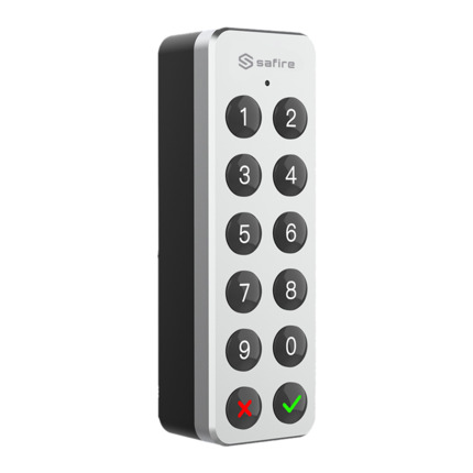 Comprar SAFIRE SF-SLKEYPAD-BT Accesorio de teclado - Compatible con SF-SMARTLOCK-BT y SF-SLRELAY-BT - Apertura y cierre remotos de la cerradura y relé - Apertura a través de teclado - Códigos de un solo uso o temporales - Alimentación con dos pilas AA o