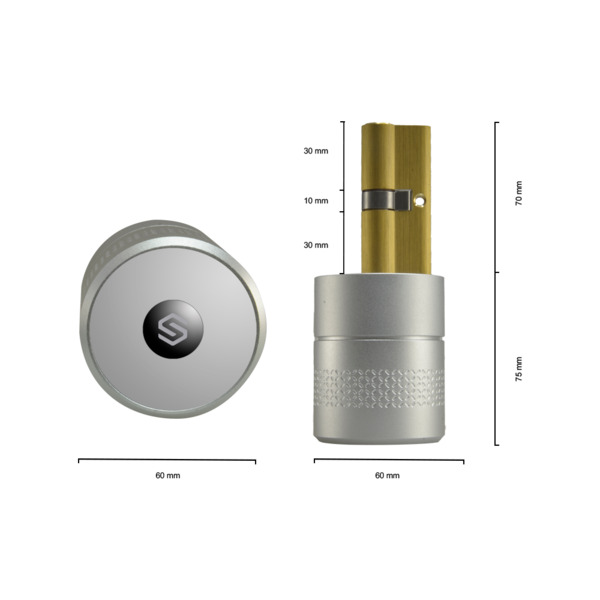 SAFIRE SF-SMARTLOCK-BT Cerradura inteligente Bluetooth Safire - Cilindro motorizado europeo 35x35 mm - Usuarios invitados sin es (9)