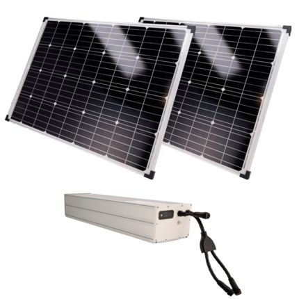 Comprar SAFIRE SF-SOLARKIT-BATT-2560WH-24V Sistema de alimentación autónoma para CCTV - 2x Panel solar de 200W - Batería LiFePo4 2560Wh (200Ah) MPPT integrado - Salida 12/24 VDC - Soporte para anclaje en mástil - RS-485 para comunicación