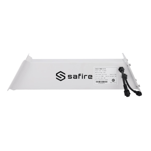 SAFIRE SF-SOLARKIT-BATT-256WH Sistema de alimentación autónoma para CCTV - Panel solar de 60W - Batería Litio LiFePo4 256Wh (20A (7)