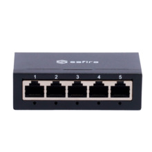 SAFIRE SF-SW05-G-M Switch de sobremesa - 5 puertos Gigabit - Velocidad 10/100/1000 Mbps - Plug &amp; Play - Tecnología de ahorro