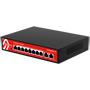 SAFIRE SF-SW1008HIPOE-G-115 Safire Switch Hi-PoE - 8 puertos PoE + 2 Uplink RJ45 - 10x 10/100/1000Mbps - 7 Puertos PoE+ 30W + 1 (4)