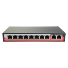 SAFIRE SF-SW1008POE-96 Switch PoE - 8 puertos PoE + 2 Uplink RJ45 - Velocidad 10/100 Mbps - Funciones: Ai VLan/QOS/CCTV Extend/P