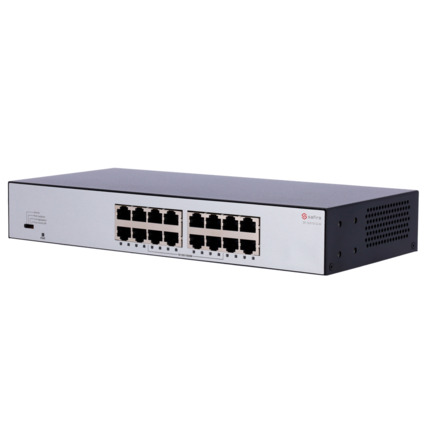 Comprar SAFIRE SF-SW16-G-M Safire Switch de sobremesa  - 16 puertos Gigabit - Velocidad 10/100/1000 Mbps - Plug & Play - Tecnología de ahorro de energía - Carcasa de metal