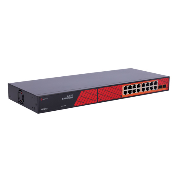 SAFIRE SF-SW1816HIPOE-GF-300 Safire Switch Hi-PoE - 16 puertos PoE + 2 SFP - Velocidad de puertos Gigabit 10/100/1000Mbps - 14 P (1)
