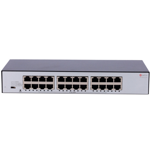 SAFIRE SF-SW24-G-M Safire Switch de sobremesa  - 24 puertos Gigabit - Velocidad 10/100/1000 Mbps - Plug &amp; Play - Tecnología (1)