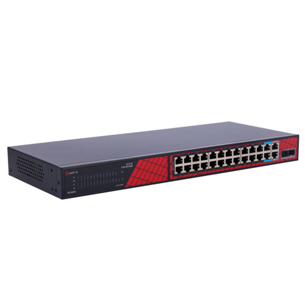 SAFIRE SF-SW2824HIPOE-300 Safire Switch Hi-PoE - 24 puertos + 2 SFP Uplink + 2 Uplink RJ45 - Velocidad de puertos Fast Ethernet (3)