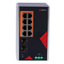 SAFIRE SF-SWI1008HIPOE-GF-AC-130-DIN Safire Switch Industrial Alimentación AC y DC - 8 puertos Gigabit + 2 SFP Gigabit - 6 Puert (2)