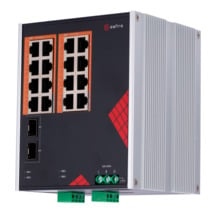 SAFIRE SF-SWI1816HIPOE-GF-AC-260-DIN Safire Switch Industrial Alimentación AC y DC - 16 puertos Gigabit + 2 SFP Gigabit - 12 Pue