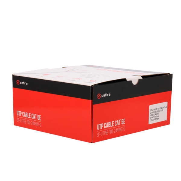 SAFIRE SF-UTP5E-100-24AWG-G Safire Cable UTP categoría 5E - Conductor CCA - Diámetro 24 AWG-0,52mm -  Cumple con 90m Fluke test (5)