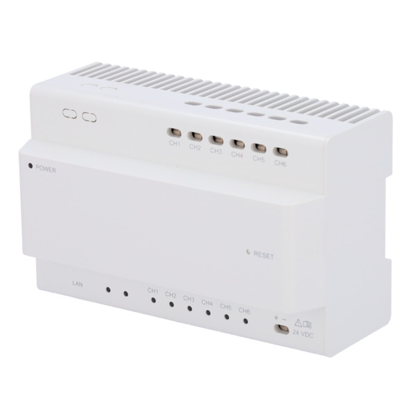 SAFIRE SF-VIMOD-HUB-2 Conversor para edificios - 2 hilos a IP - 6 grupos de 2 hilos - TCP/IP con RJ45 - Conecta con SF-VIMOD-HUB