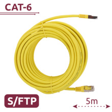 SAFIRE SFTP6A-H-5Y Cable SFTP - Ethernet - Conectores RJ45 - Categoría 6A - 5 m - Color amarillo