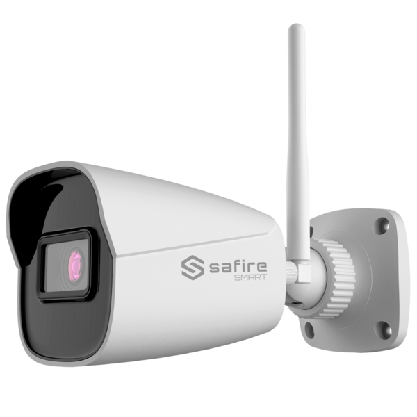 Safire Smart - Cámara Bullet WiFi E1 Inteligencia Artificial - Resolución 4 Megapíxel (2566x1440) - Lente 2.8 mm | Audio IN | IR