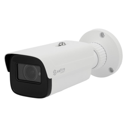Comprar SAFIRE SMART SF-B580Z-3KE1 Safire Smart - Cámara Bullet 4 en 1 Gama E1 - 3K (2944x1656, 5Mpx 16:9), 1/2.5" CMOS - Lente motorizada 2.8 - 12 mm | IR alcance 50 m - DWDR, HLC, BLC, AGC - Impermeable IP67