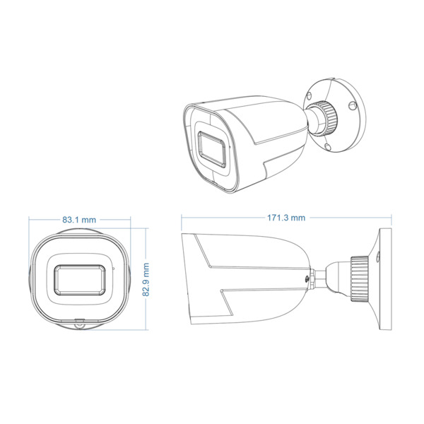 SAFIRE SMART SF-IPB080A-4E1 Safire Smart - Cámara Bullet IP gama E1 Inteligencia Artificial - Resolución 4 Megapíxel (2566x1440) (9)