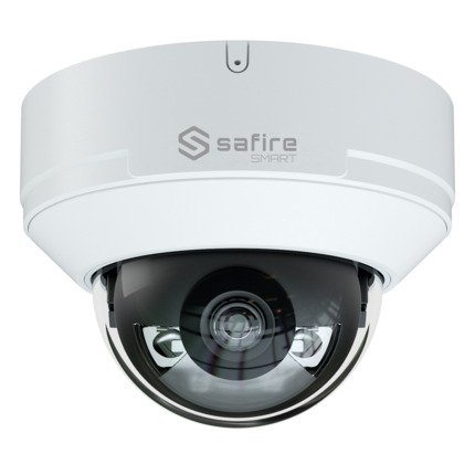 Comprar SAFIRE SMART SF-IPD040A-6E1-DL Safire Smart - Cámara Dome IP gama E1 Inteligencia Artificial - Resolución 6 Megapixel (3200x1800) - Lente 2.8 mm | Audio IN | IR y Luz Blanca 50m - AI: Clasificación de humano y vehículo - Impermeabilidad IP67 | Po
