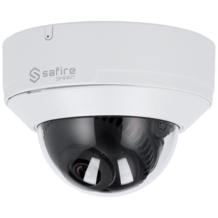 Comprar SAFIRE SMART SF-IPD040A-6I1 Safire Smart - Cámara Domo IP gama I1 AI Avanzada - Resolución 6 Megapíxel (3296×1856) - Lente 2.8 mm | Micrófono | IR 30m - AI Avanzada:Humano, vehículo y vehículo 2 ruedas - Impermeabilidad IP67 & IK10 | PoE (IEE