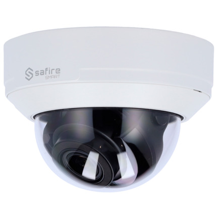Comprar SAFIRE SMART SF-IPD540ZA-4E2 Safire Smart - Cámara Domo IP gama E Inteligencia Artificial - Resolución 4 Megapíxel (2566x1440) - Lente Motorizada 2.8~12mm | Micrófono | IR 50m - AI: Clasificación de humano y vehículo - Impermeabilidad IP67 e IK10