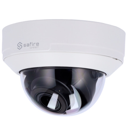 Comprar SAFIRE SMART SF-IPD540ZA-6I1 Safire Smart - Cámara Dome IP gama I1 AI Avanzado - Resolución 6 Megapíxel (3296×1856) - Lente Motorizada 2.8-12 mm | Micrófono | IR 50m - AI Avanzado:Humano, vehículo y vehículo 2 ruedas - Impermeabilidad IP67 | PoE