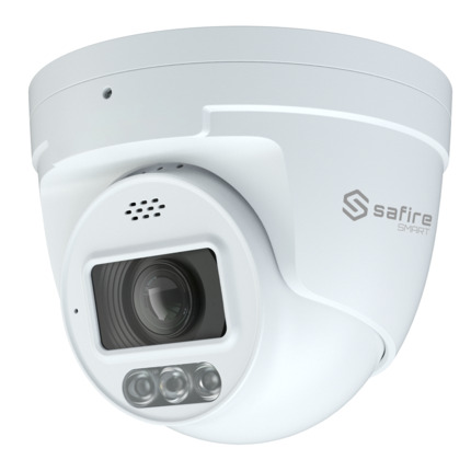 Comprar SAFIRE SMART SF-IPT011CA-8I1-SL Safire Smart - Cámara Turret IP gama I1 con Disuasión activa - Resolución 8 Megapíxel (3840x2160) - Lente 2.8 mm | MIC &amp; Speaker | Dual light 40m - AI: Clasificación de humano y vehículo - Impermeabilidad IP67