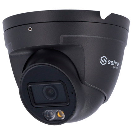 Comprar SAFIRE SMART SF-IPT020A-4I1-DL-GREY Safire Smart - Cámara Turret IP gama I1 AI Avanzada y DualLight - Resolución 4 Megapíxel (2688x1520) - Lente 2.8 mm | Audio | IR 30m & WL 30m - AI Avanzada:Perimetral, Facial, Conteo,Metadatos - Impermeabil