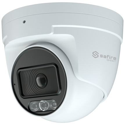 Comprar SAFIRE SMART SF-IPT020A-8I1-NIGHTPRO Safire Smart - Cámara Turret IP gama I1 - Resolución 8 Megapíxel (3840x2160) - Lente 2.8 mm | Micrófono | Luz blanca 20~30m - TrueSense: Detección de humano y vehículo - Impermeabilidad IP67 | PoE (IEEE802.3af