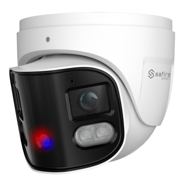 SAFIRE SMART SF-IPT180A-8I1-SL Safire Smart - Cámara Turret IP gama I1 panorámica disuasoria - Resolución 8 Megapíxel (4640x1760